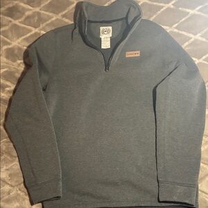Cinch Men's Dark Charcoal Quarter-Zip Pullover Small